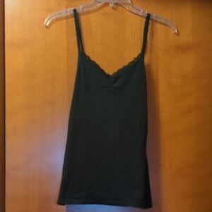 Tildon Black Camisole with Lace Trim